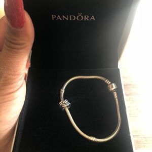 Pandora silver bracelet with charm